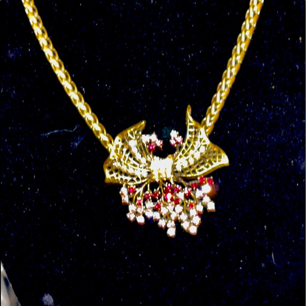SWEET ROMANCE necklace on braided chain slider